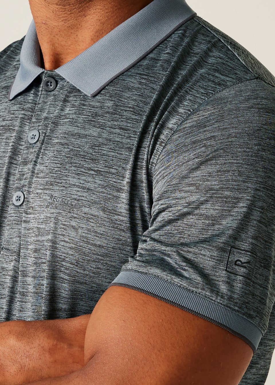 Regatta Grey/ Blue  Remex II Quick Dry T-Shirt