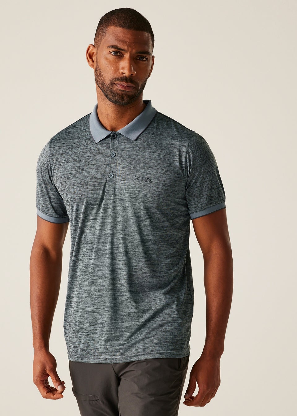 Regatta Grey/ Blue  Remex II Quick Dry T-Shirt