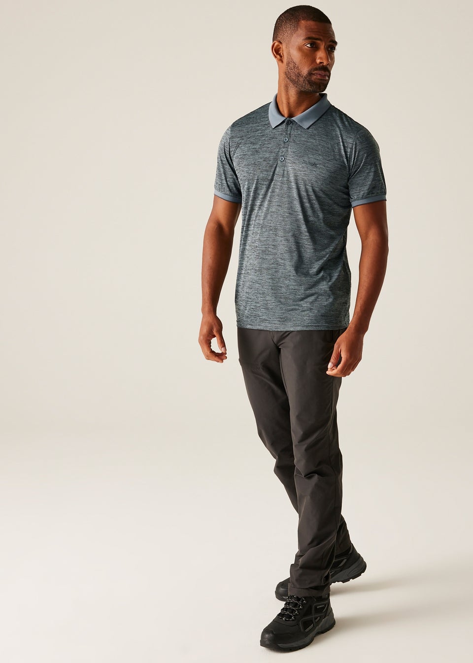 Regatta Grey/ Blue  Remex II Quick Dry T-Shirt