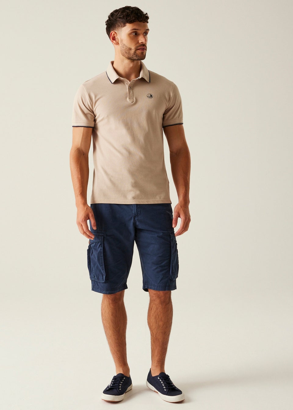 Regatta Ecru Tipping Tadeo II Polo Shirt