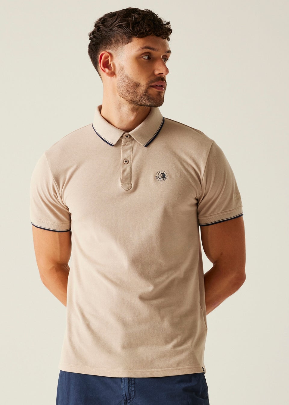 Regatta Ecru Tipping Tadeo II Polo Shirt