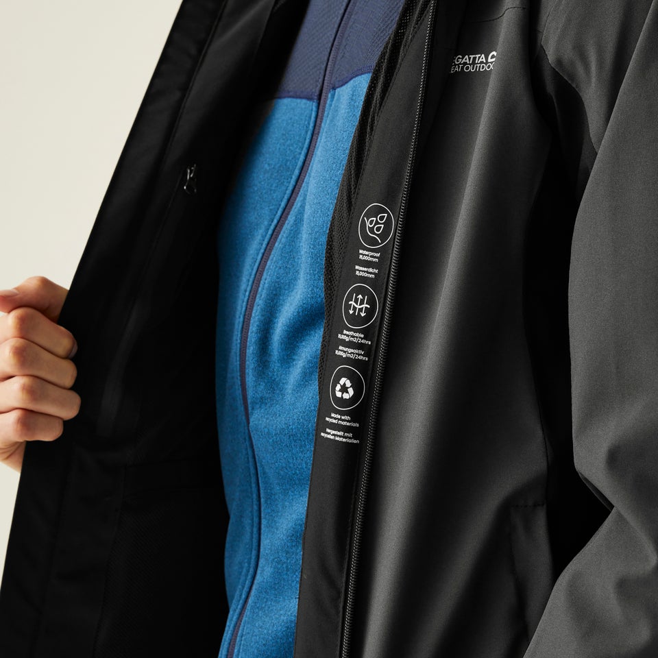 Regatta Ash Black Birchdale II Waterproof Breathable Isotex Stretch Jacket