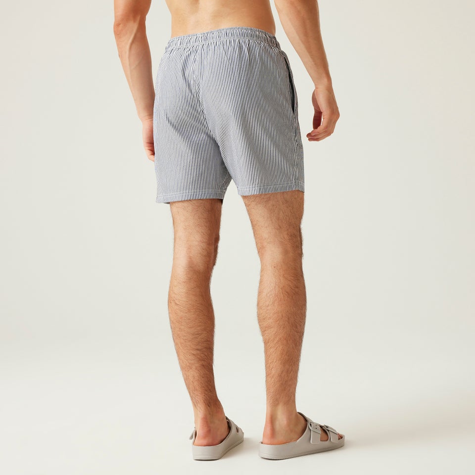 Regatta Navy/White Seersucker Stripe Loras Swim Shorts