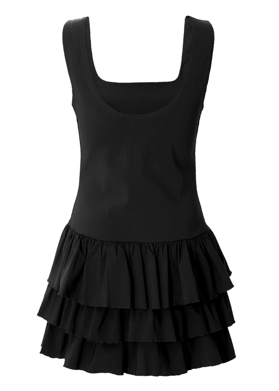 Quiz Black Ruffle Mini Dress