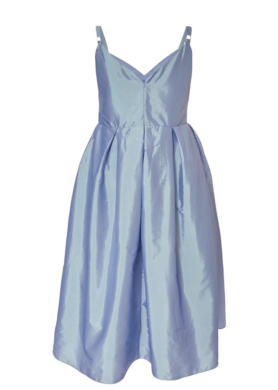 Quiz Blue Curve Taffeta Midi Dress