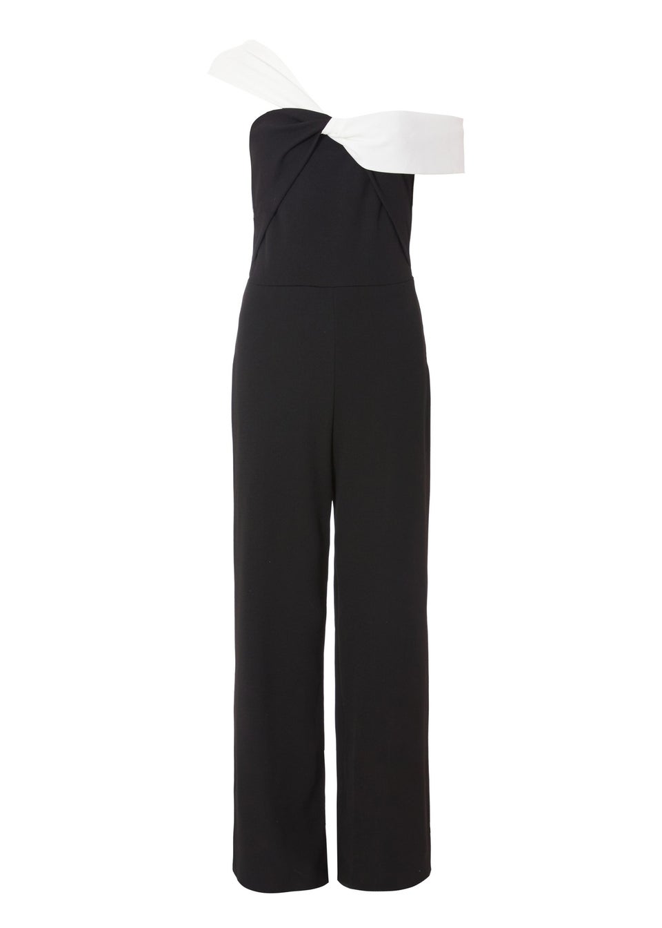 Quiz Black Contrast Bardot Jumpsuit