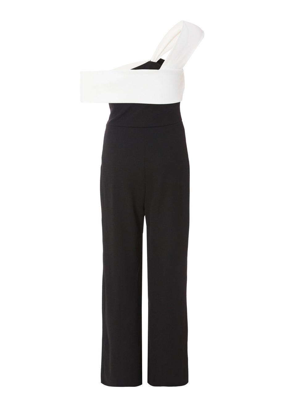 Quiz Black Contrast Bardot Jumpsuit