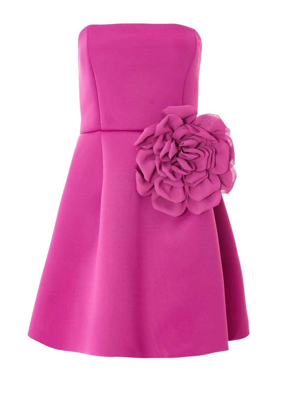 Quiz Purple Strapless Mini Dress