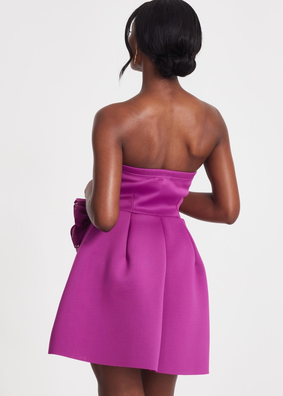 Quiz Purple Strapless Mini Dress
