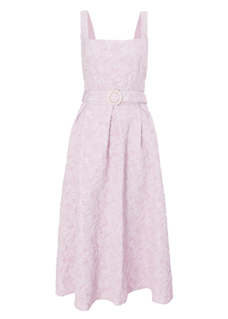 Quiz Pink Jacquard Midi Dress