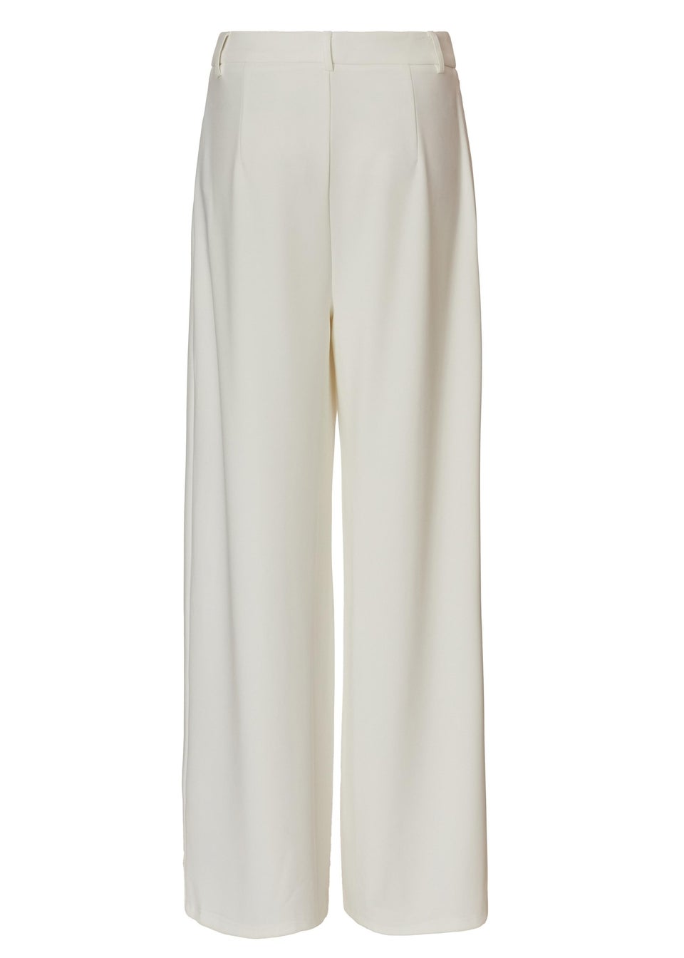Quiz Cream Wide Leg Trousers
