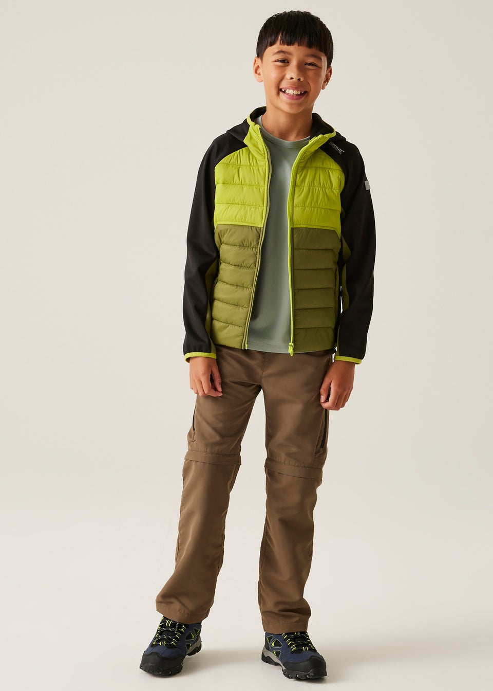 Regatta Sage Green Kids Kielder IX Water Repellent Extol Stretch Jacket (3-16 Years)