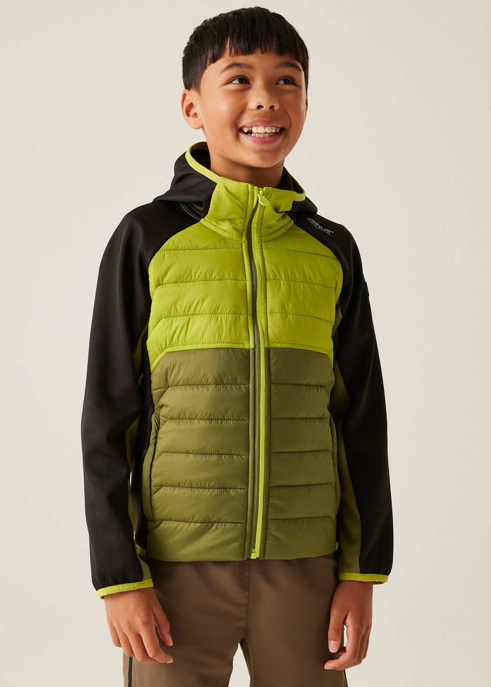 Regatta Sage Green Kids Kielder IX Water Repellent Extol Stretch Jacket (3-16 Years)