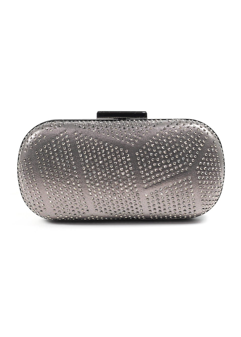 Lunar Francie Pewter Gemstone Clutch Bag