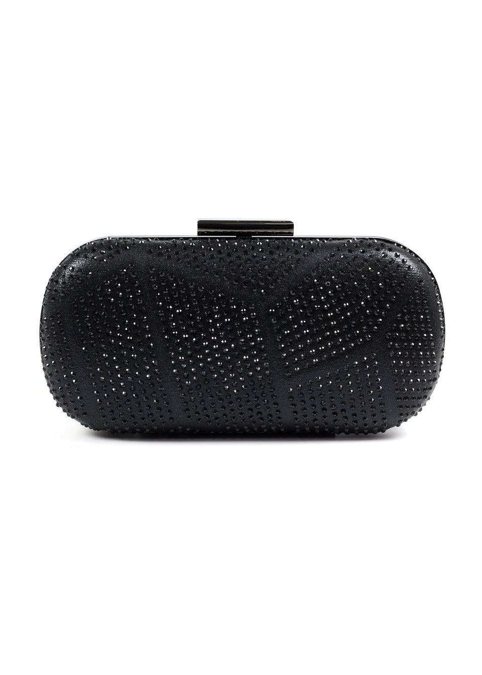 Lunar Francie Black Gemstone Clutch Bag