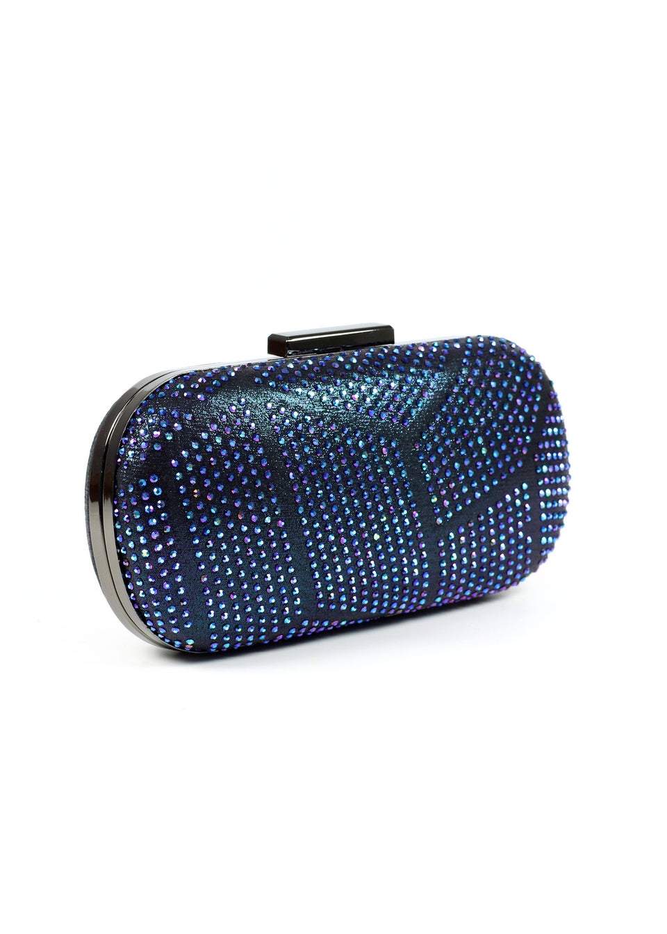 Lunar Francie Navy Gemstone Clutch Bag