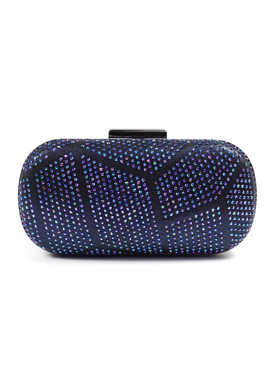 Lunar Francie Navy Gemstone Clutch Bag