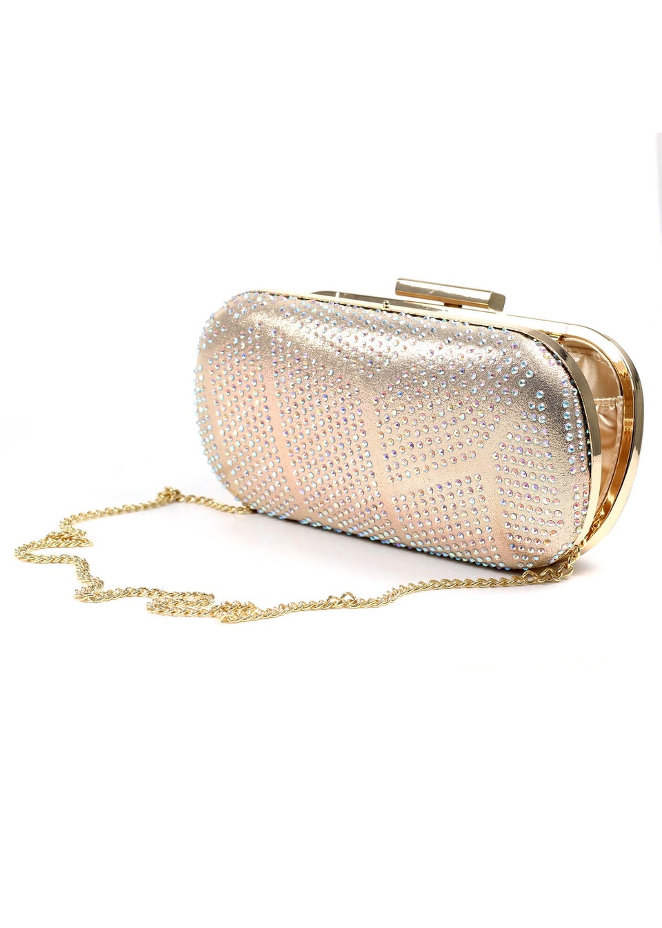 Lunar Francie Gold Gemstone Clutch Bag