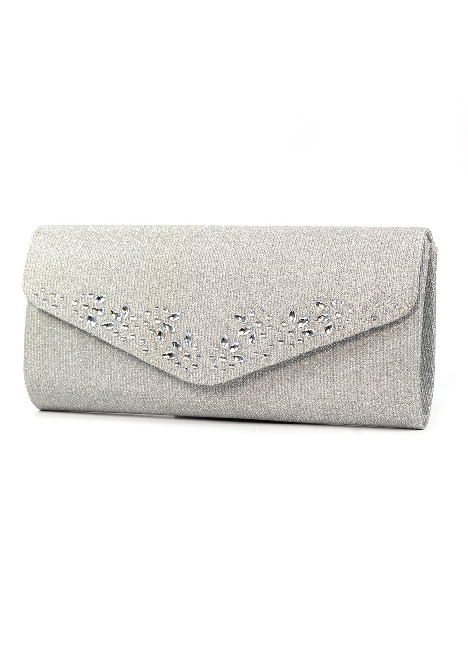 Lunar Willow Silver Clutch Bag