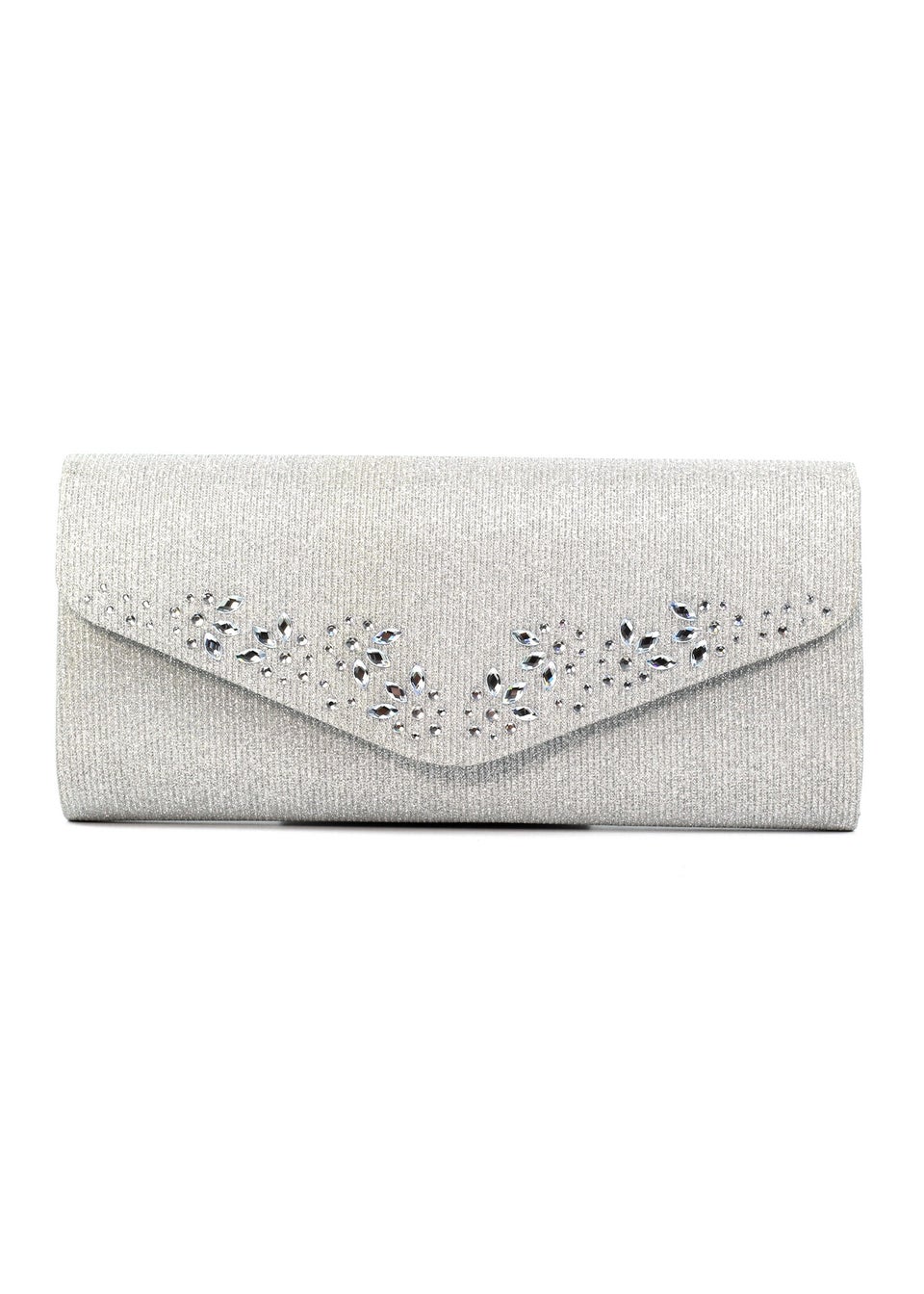 Lunar Willow Silver Clutch Bag