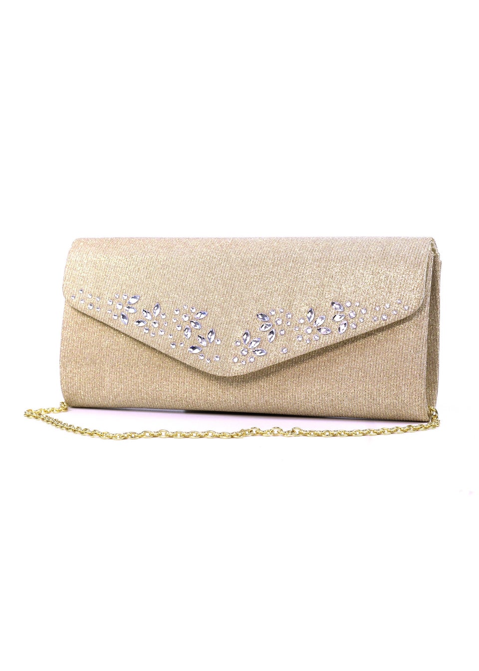 Lunar Willow Gold Clutch Bag