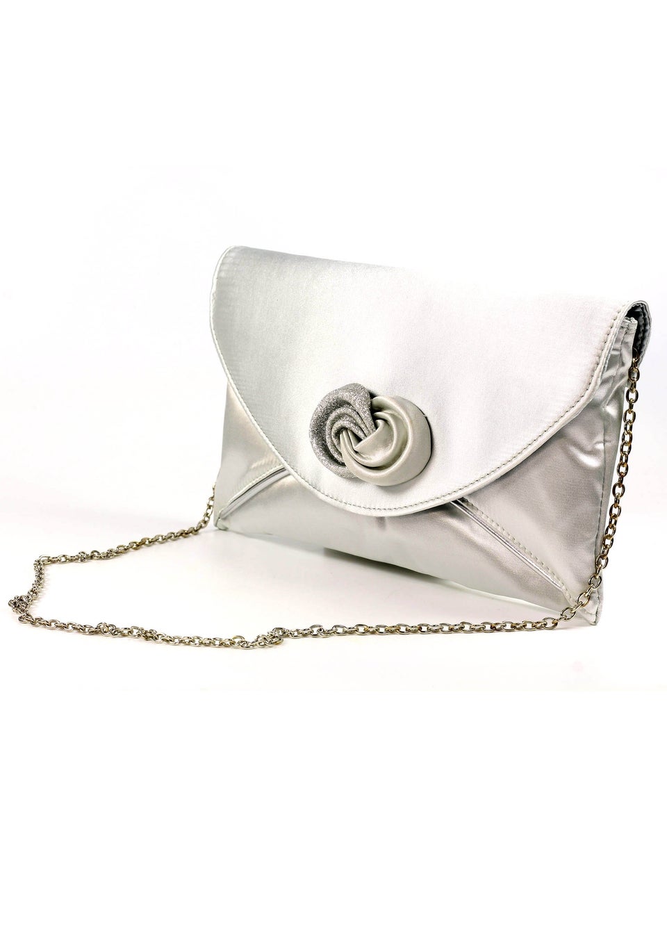 Lunar Ripley Silver Satin Bag