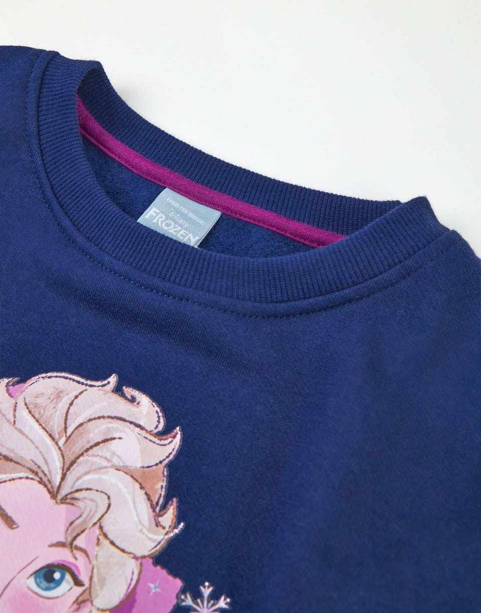 Disney Frozen Front Print Blue Dress (2-8 Years)