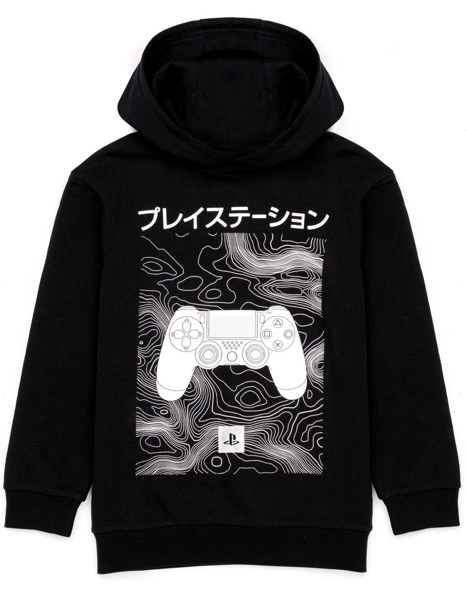 Playstation Black Controller Kids Hoodie (5-14 years)