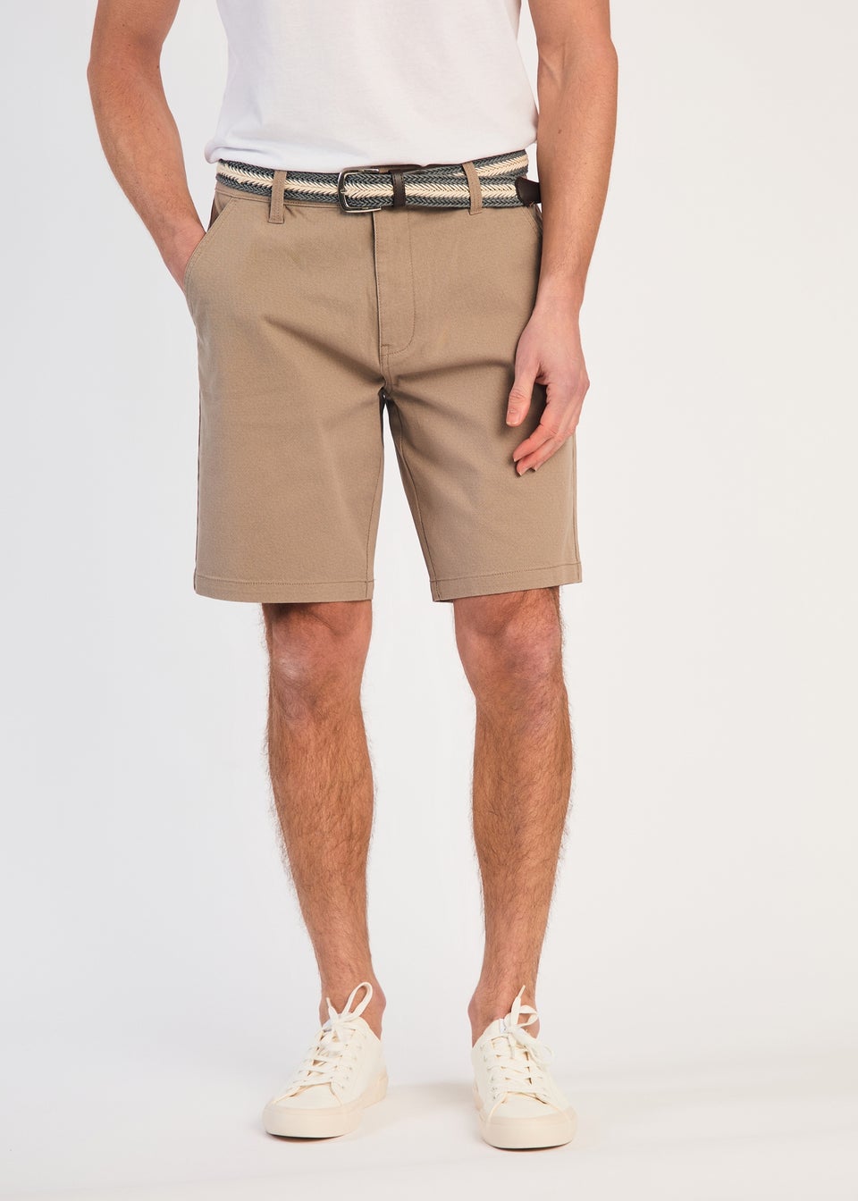 Tokyo Laundry Stone Cotton Chino Short With Belt