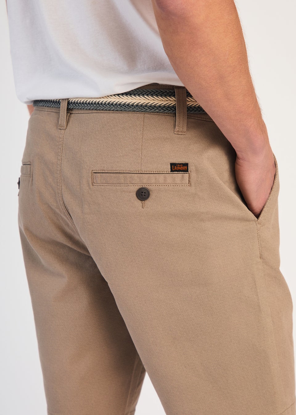 Tokyo Laundry Stone Cotton Chino Short With Belt