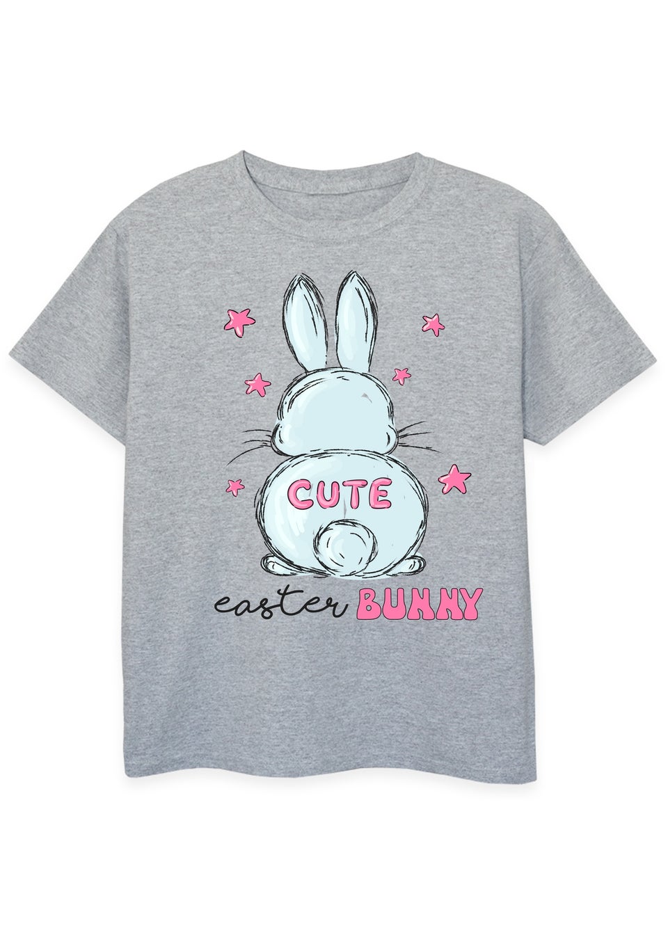 Brands In Easter Bunny Kids Grey T-Shirt (3-13 Years)