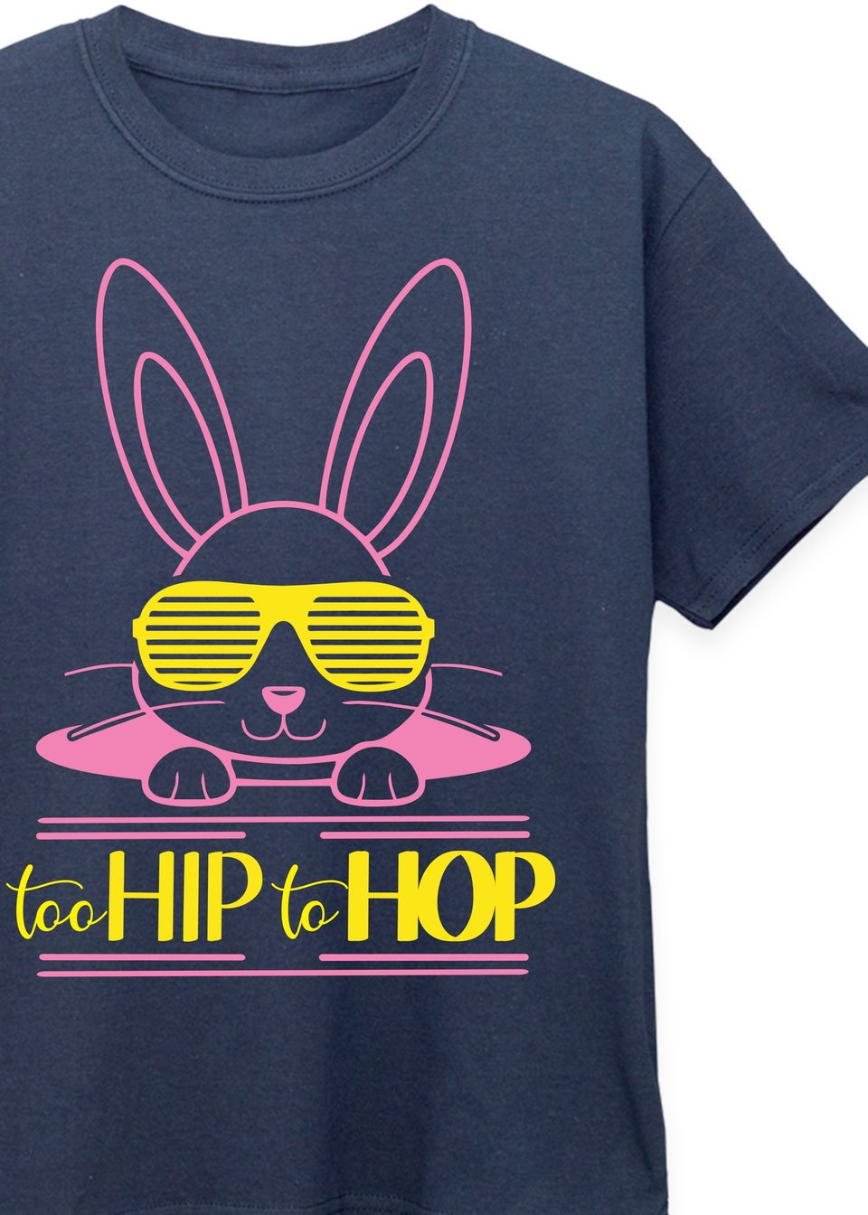 Brands In Easter Bunny Hip Hop Kids Navy Graphic T-Shirt (3-13 Years)
