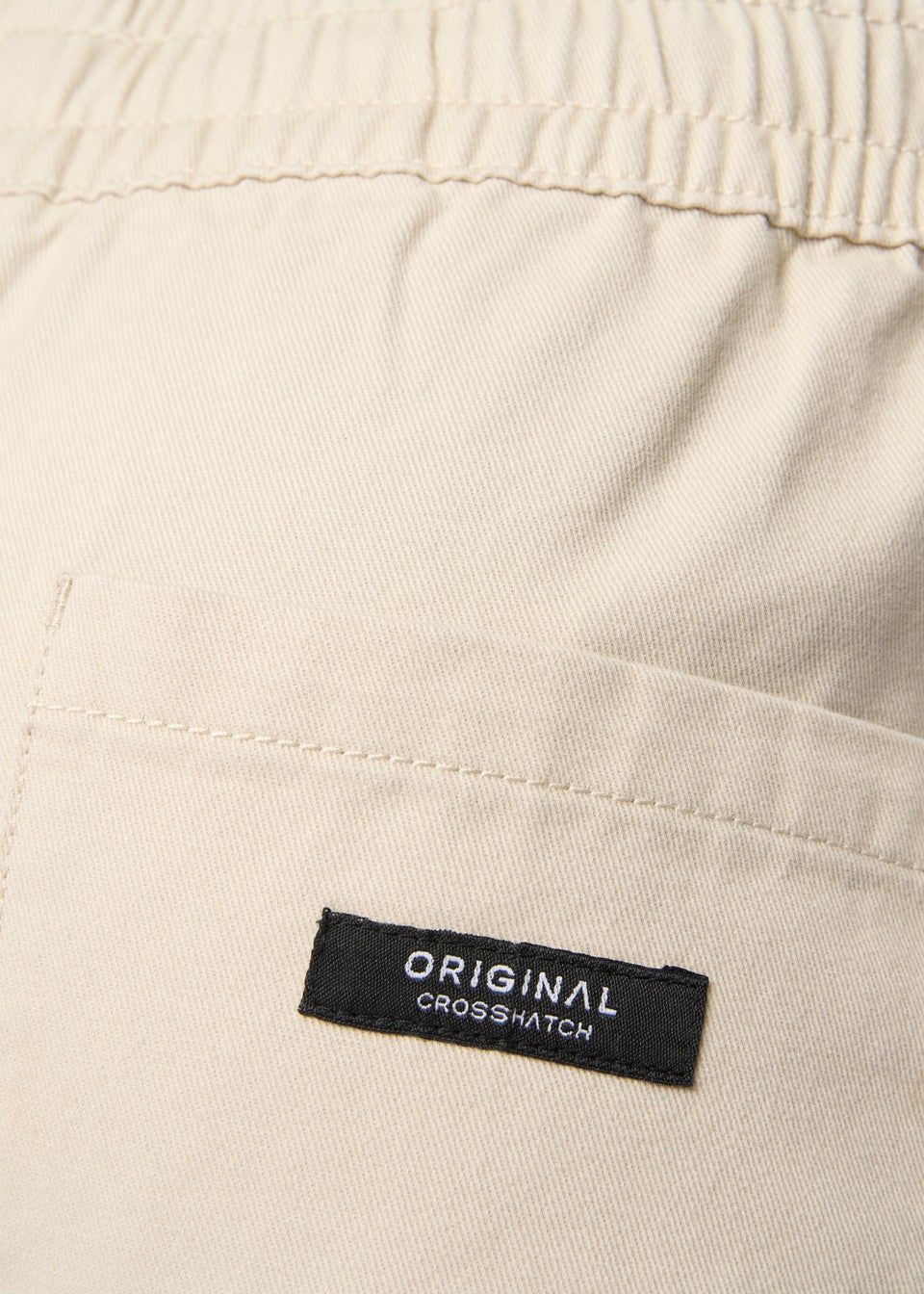 Crosshatch Light Stone Blansmoore Elastic Waist Shorts