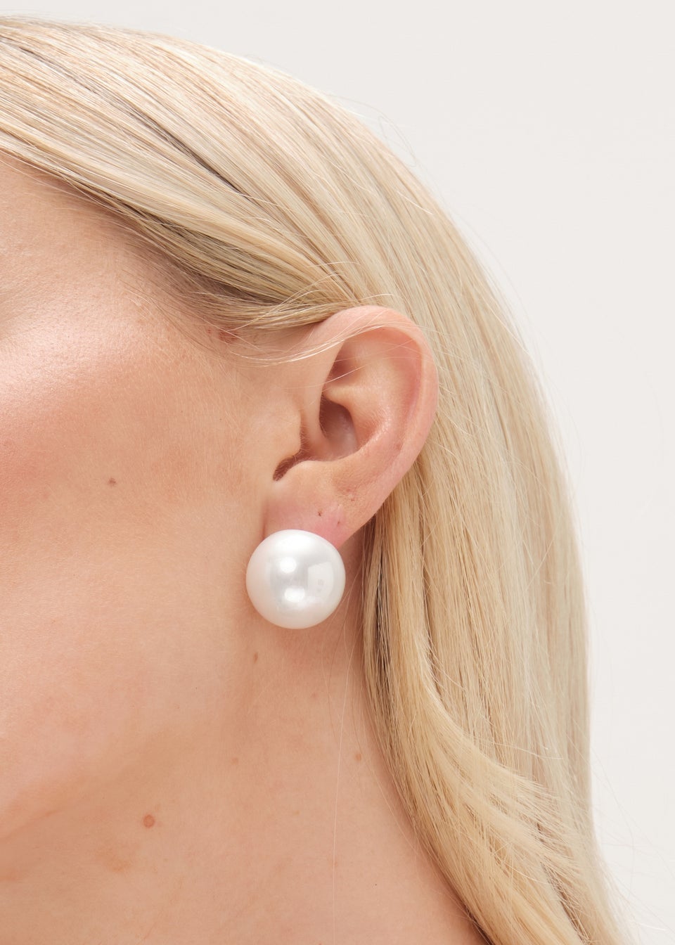 Mood Gold Pearl Large Stud Earrings