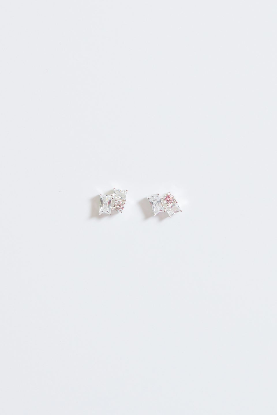 Simply Silver Sterling Silver 925 Cubic Zirconia Scattered Stone Stud Earrings