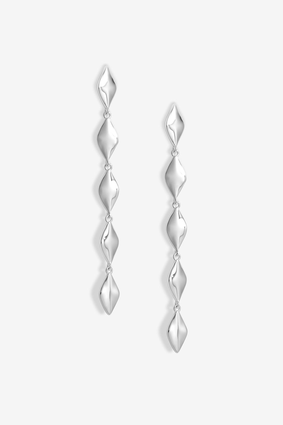 Simply Silver Sterling Silver 925 Polished Diamond Shape Drop Earrings
