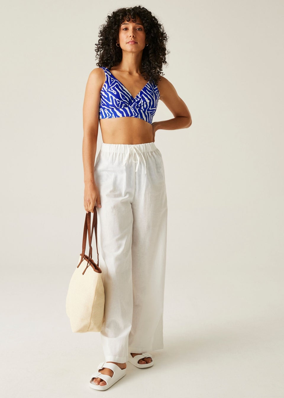 Regatta Blue Abstract Print Paloma Quick Dry Bikini Top