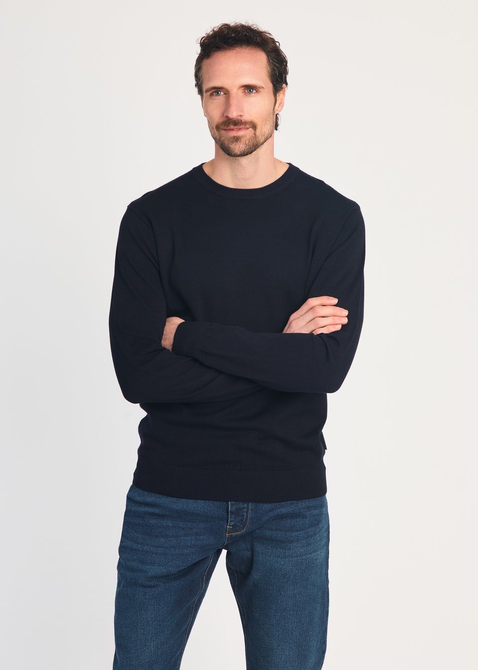 French Connection Navy Crew Neck Long Sleeve Knitted Jumper