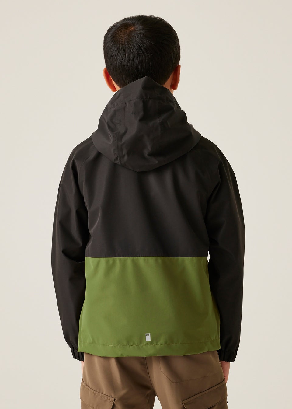 Regatta Black/Green Kids Hanleigh II Waterproof Breathable Isotex Jacket (3-13 Years)