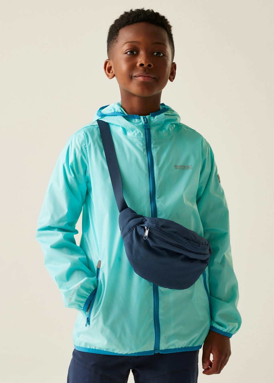 Regatta Blue Exotic Plume Kids Lever II Waterproof Breathable Isolite Jacket (3-16 Years)