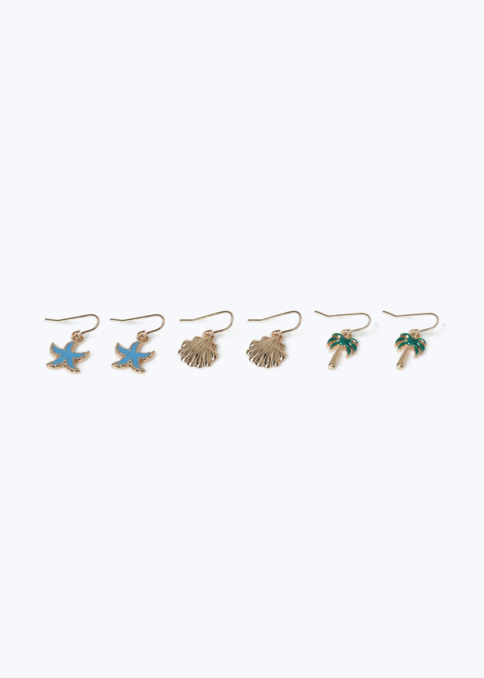 3 Pack Muse Gold Starfish Earrings
