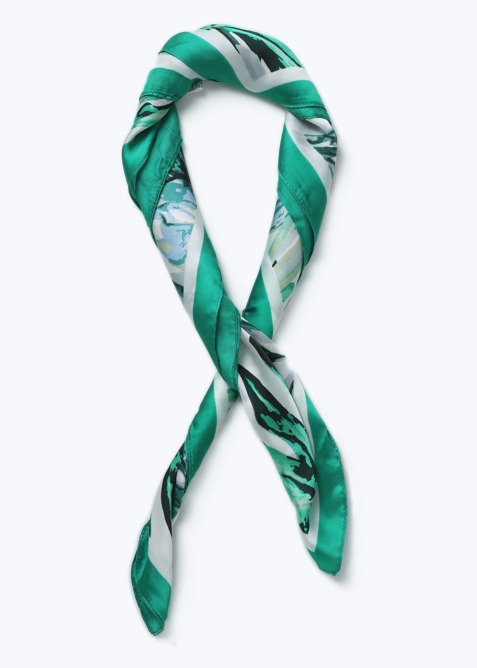 Muse Green Leaf Print Hair Scarf