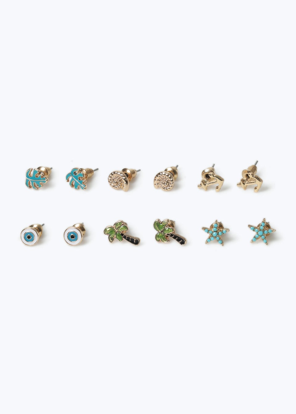 Muse 6 Pack Gold Beach Earrings