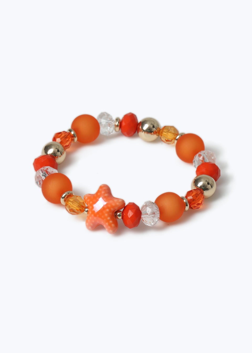 Muse Orange Starfish Beaded Bracelet