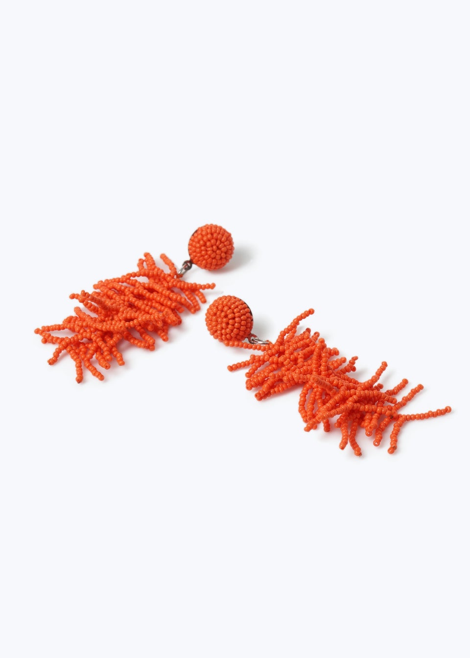 Muse Orange Beaded Drop Earrings