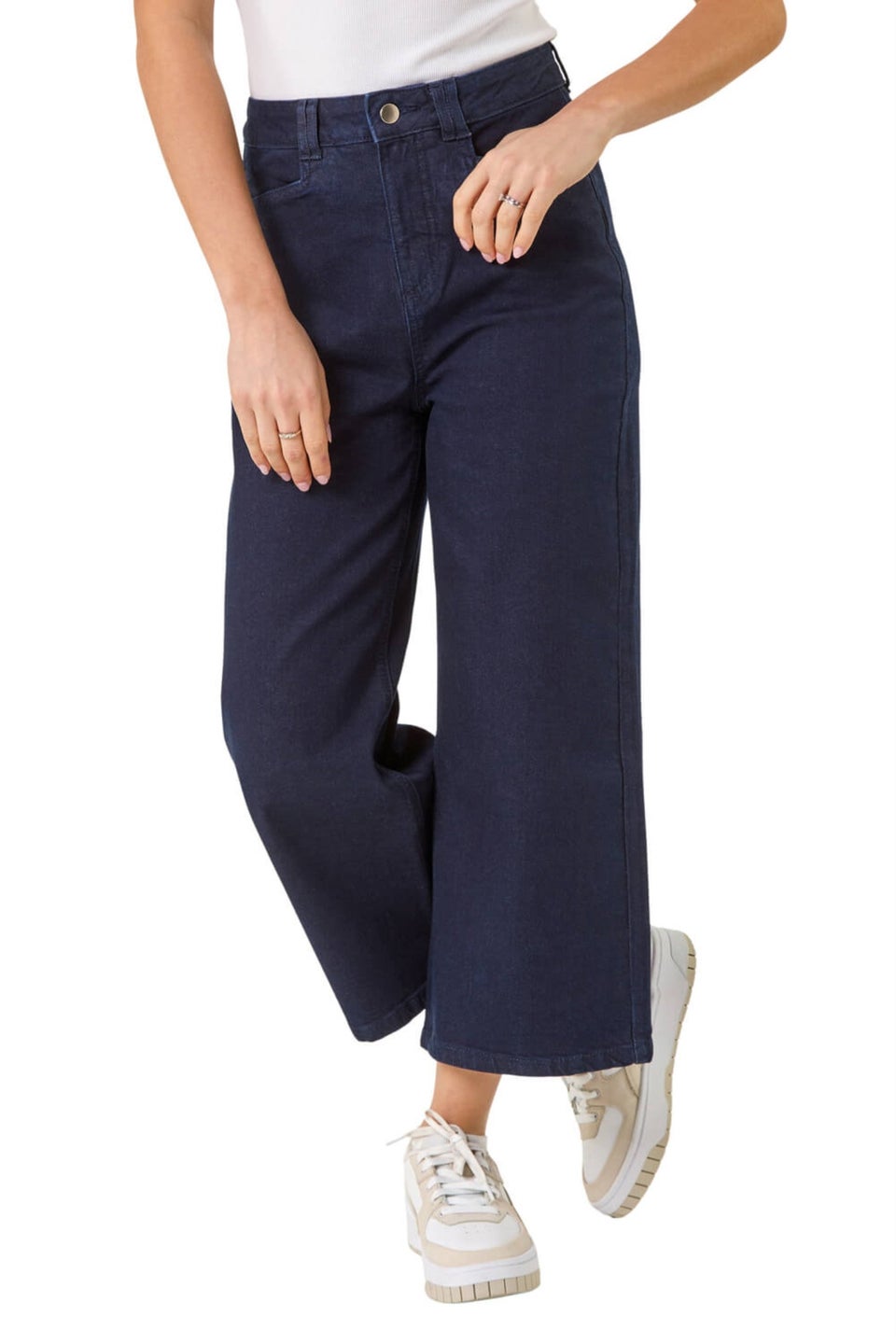 Dusk Indigo Dusk Denim Pocket Detail Wide Leg Culotte