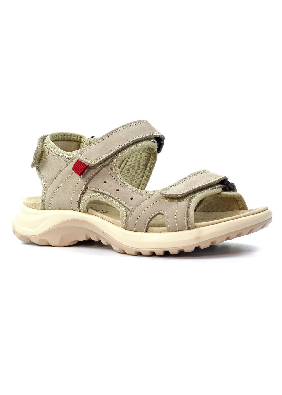Lazy Dogz Beige Riviera Leather Sandal