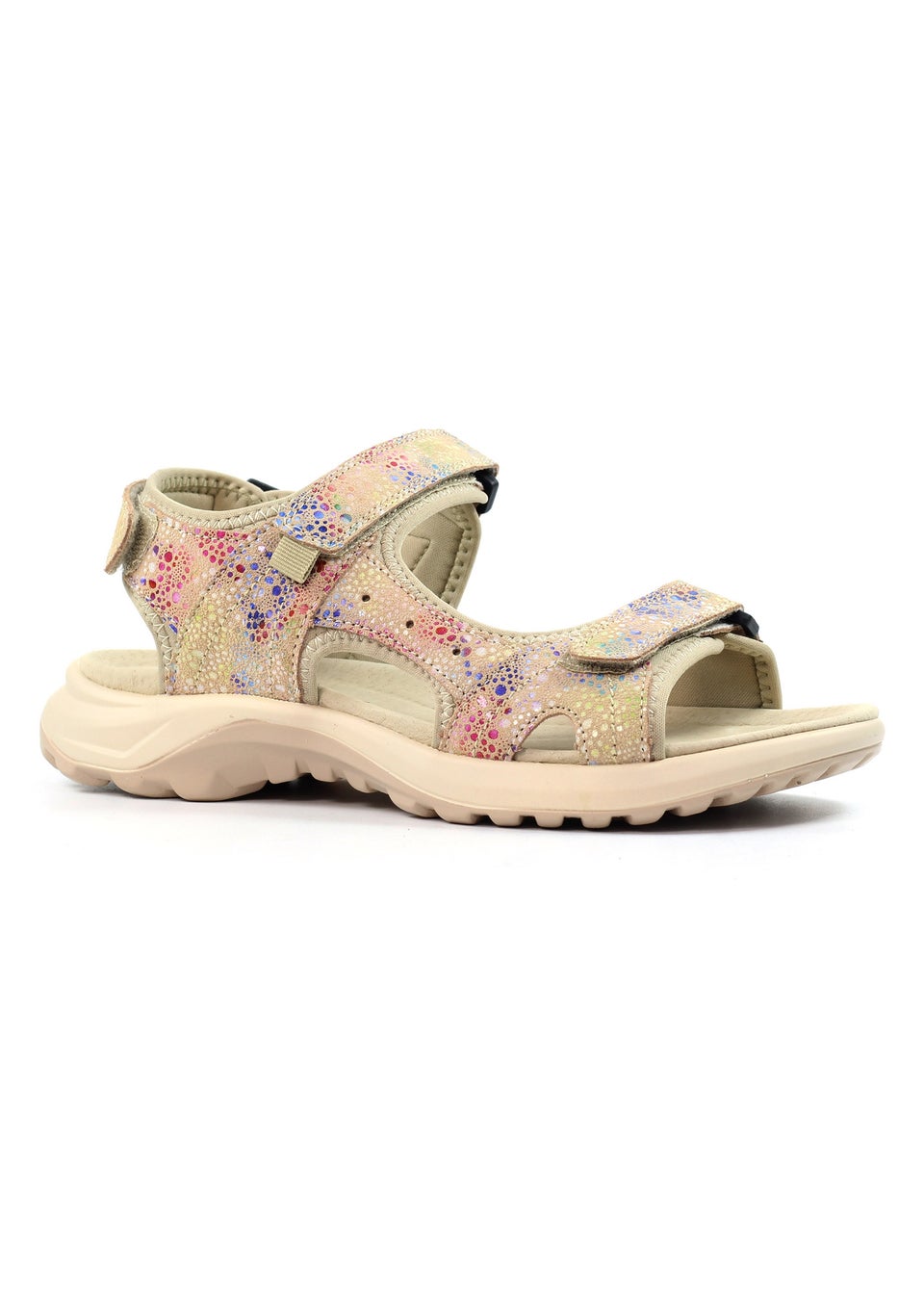 Lazy Dogz Floral Felton Leather Sandal