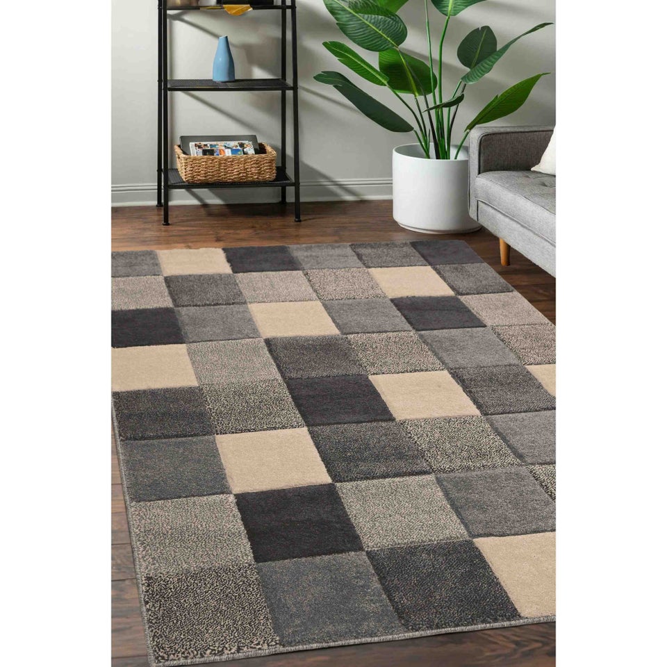 Homemaker Grey Blocks Rug