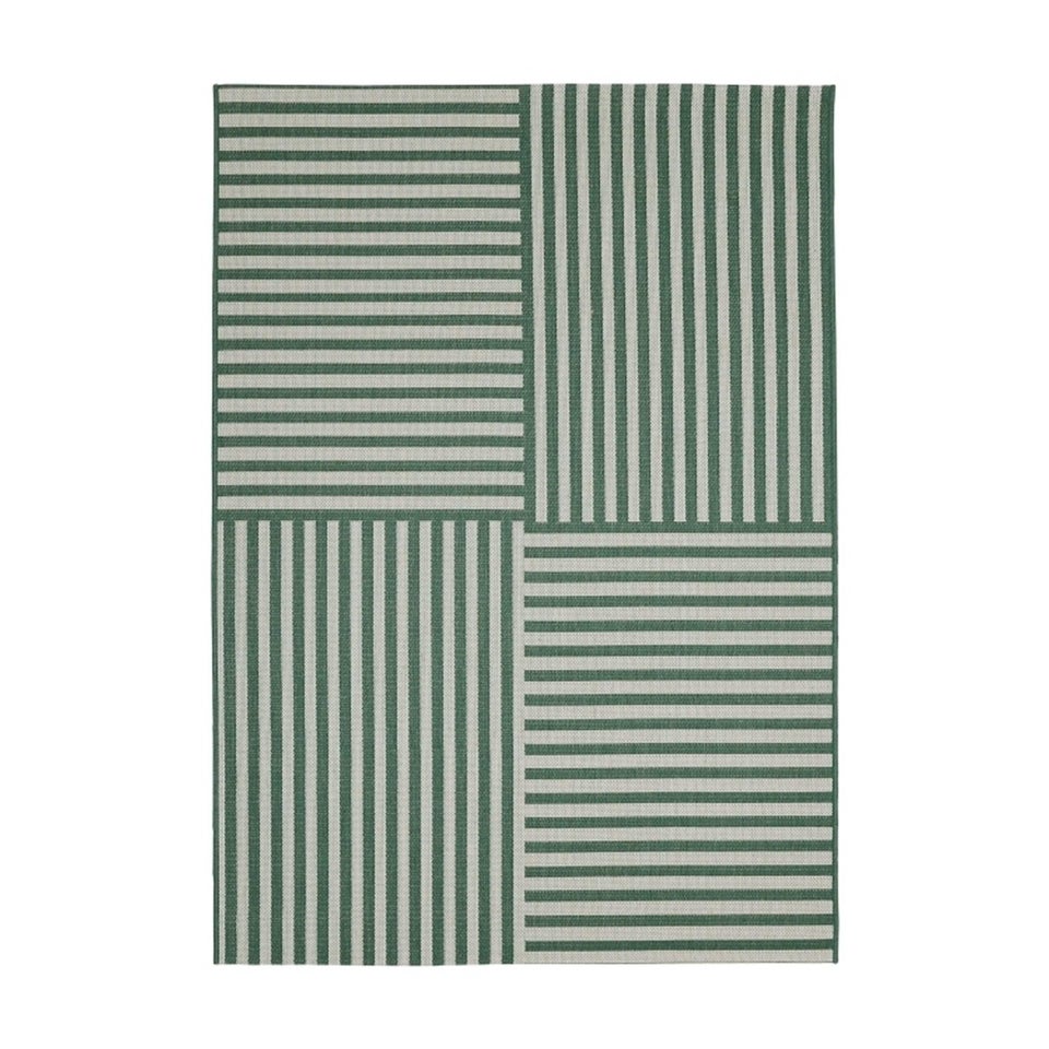 Homemaker Green Multistripe Design Rug